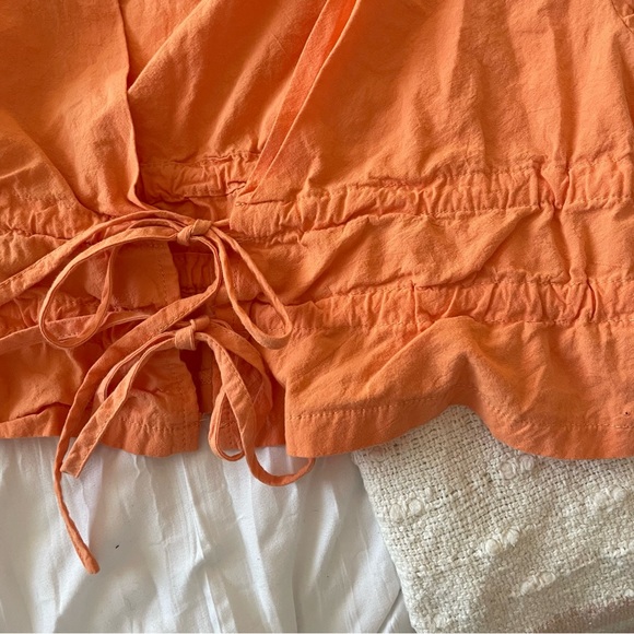 Princess Polly Orange Flouncy Tie Front Crop Top - Picture 3 of 3